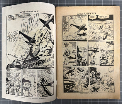 BATTLE STATIONS #2 [BARMOR PUBLICATIONS] AUSTRALIAN PRE-DECIMAL COMIC 1959
