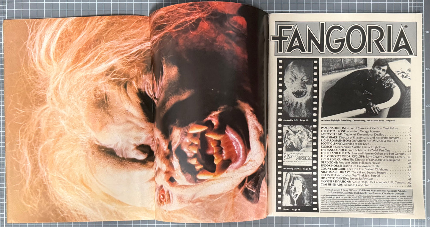 FANGORIA VOL. 1 #31 + POSTER [O'QUINN STUDIOS] HORROR MAGAZINE 1983 FN