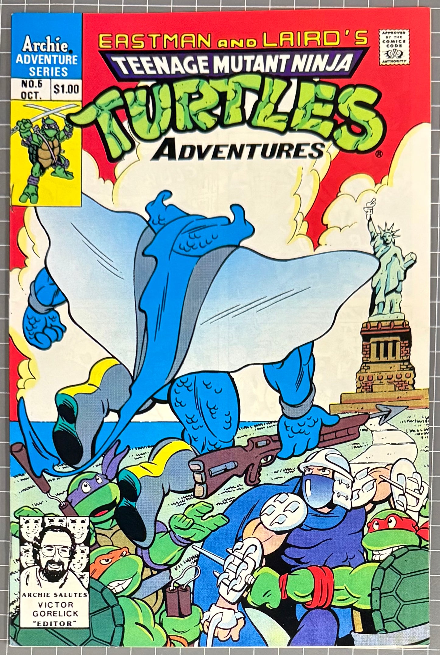 🔑 TEENAGE MUTANT NINJA TURTLES ADVENTURES #5 [ARCHIE] 3RD PRINT COMIC 1989 VF/NM