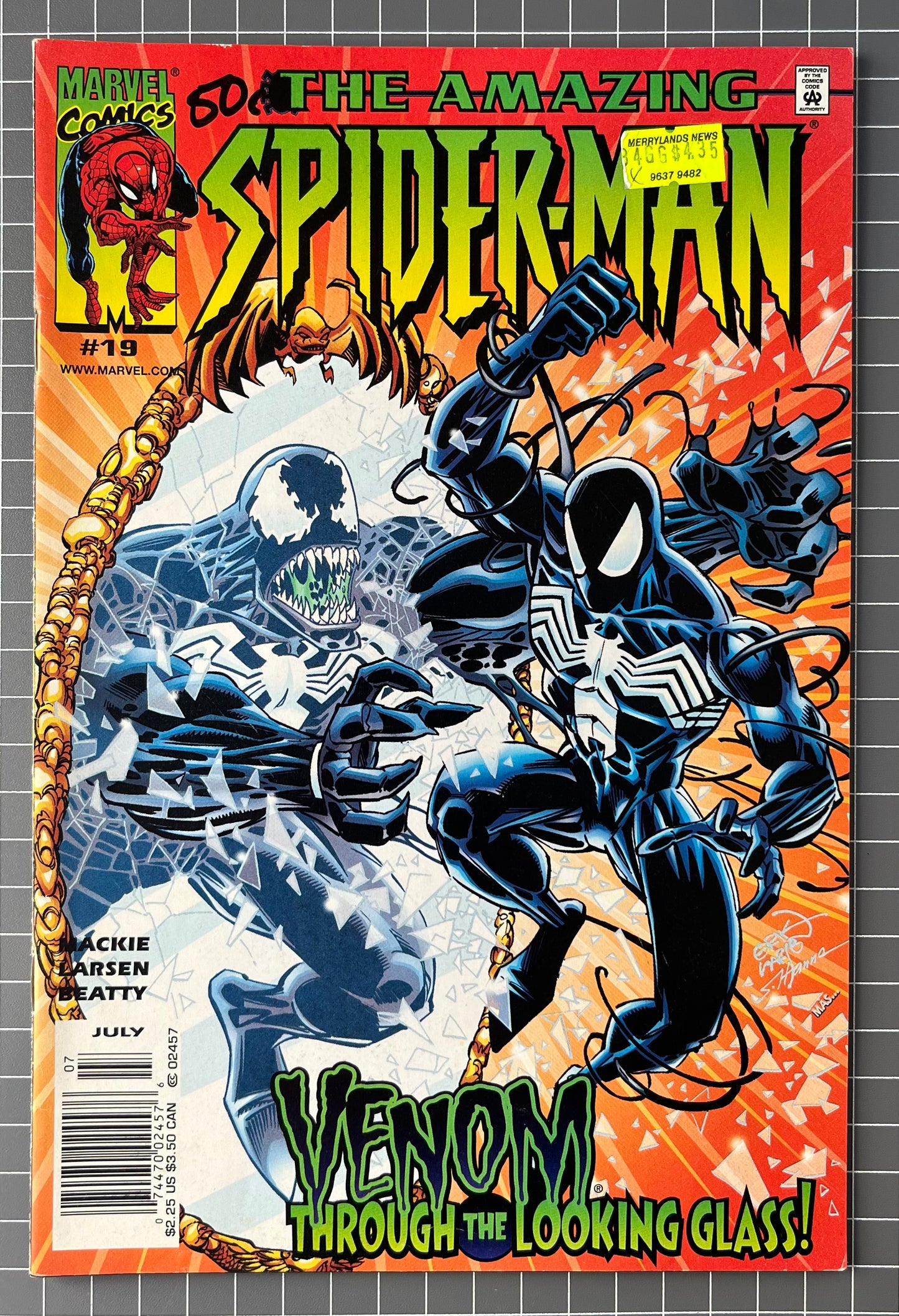 🔑 THE AMAZING SPIDER-MAN #19 [MARVEL COMICS] NEWSSTAND 2000 FN