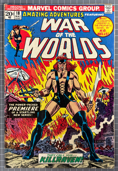 🔑 AMAZING ADVENTURES #18 [MARVEL COMICS] *1ST APP. KILLRAVEN* 1973 VG-