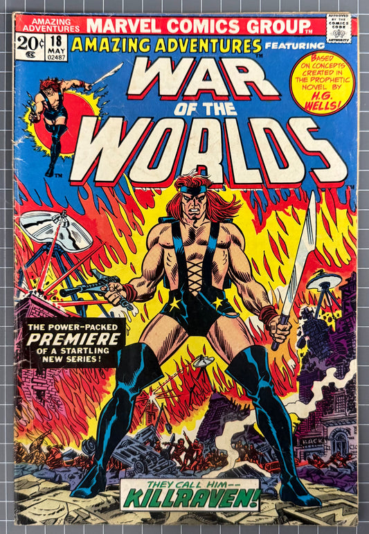 🔑 AMAZING ADVENTURES #18 [MARVEL COMICS] *1ST APP. KILLRAVEN* 1973 VG-