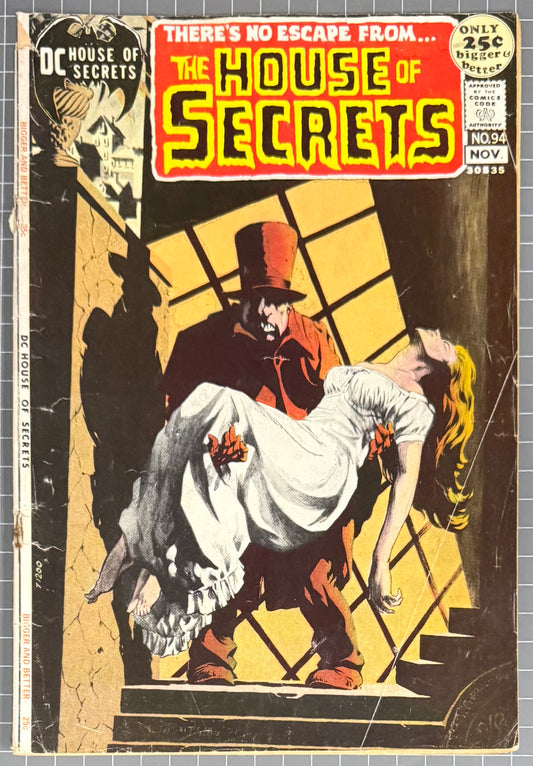 🔑 HOUSE OF SECRETS #94 [DC COMICS] *BERNIE WRIGHTSON COVER* HORROR 1971 GD+