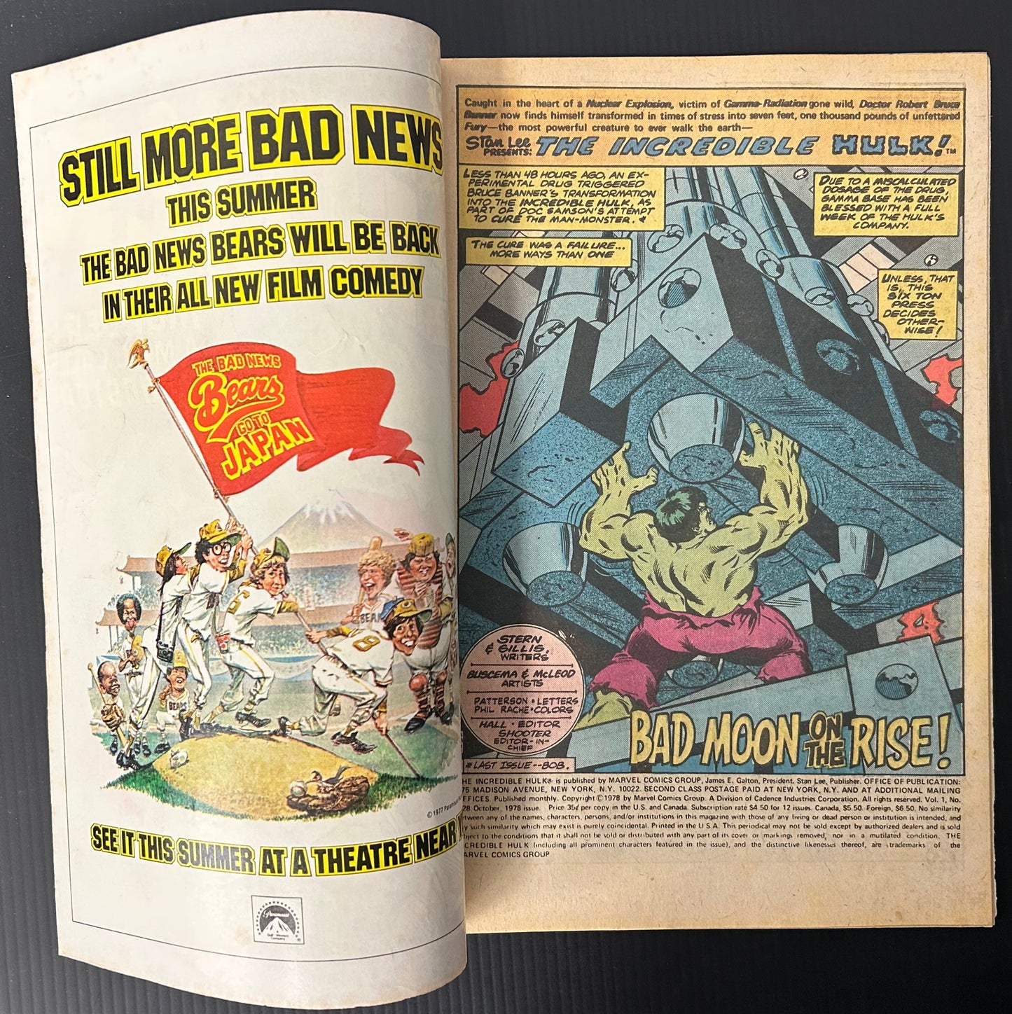 THE INCREDIBLE HULK #228 [MARVEL COMICS] NEWSSTAND 1978 FN/VF