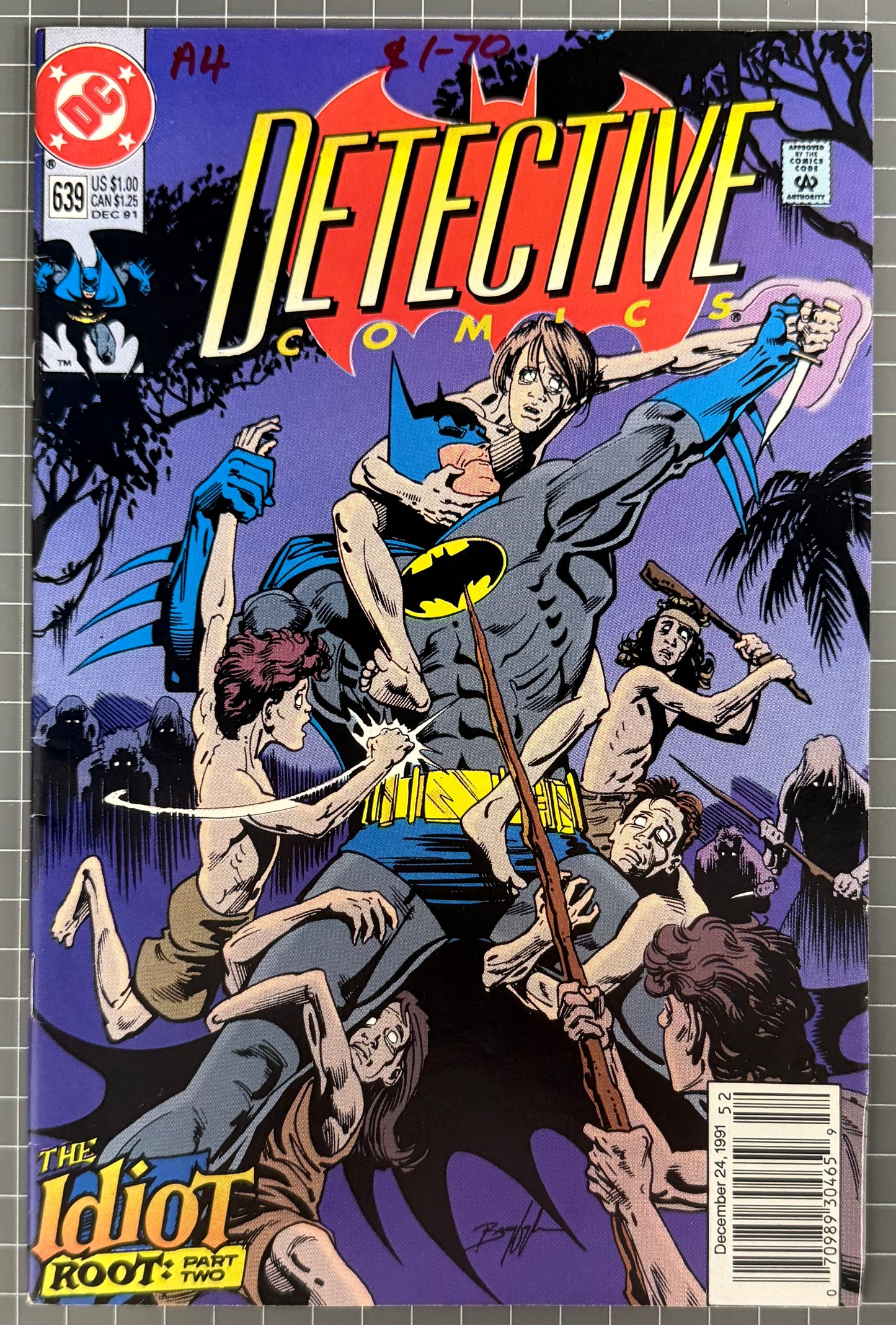 🔑 DETECTIVE COMICS #639 [DC COMICS] NEWSSTAND *SONIC HEDGEHOG* 1991 VF