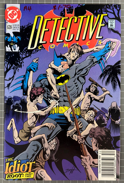 🔑 DETECTIVE COMICS #639 [DC COMICS] NEWSSTAND *SONIC HEDGEHOG* 1991 VF