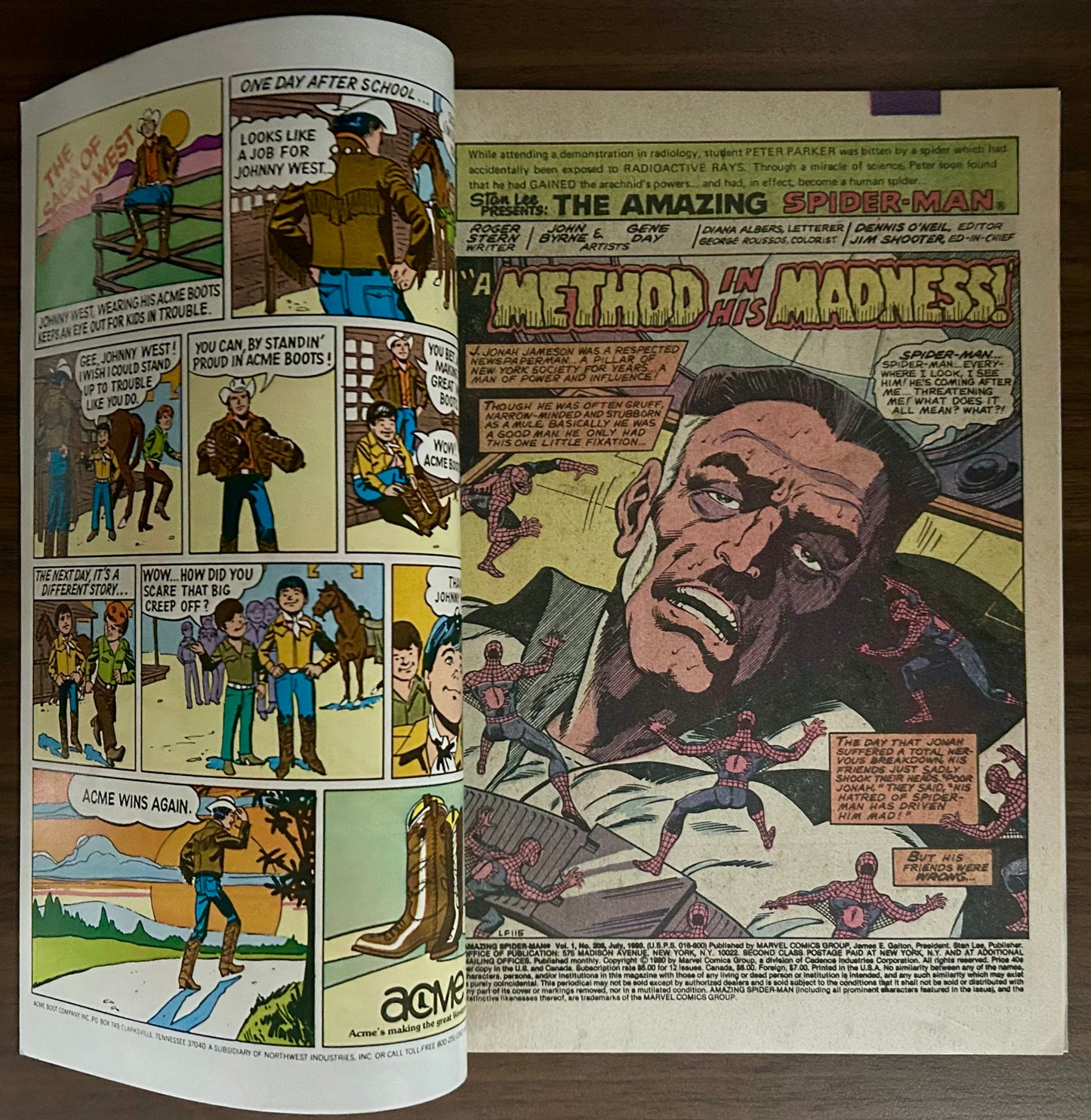 THE AMAZING SPIDER-MAN #206 [MARVEL COMICS] DIRECT 1980 NM