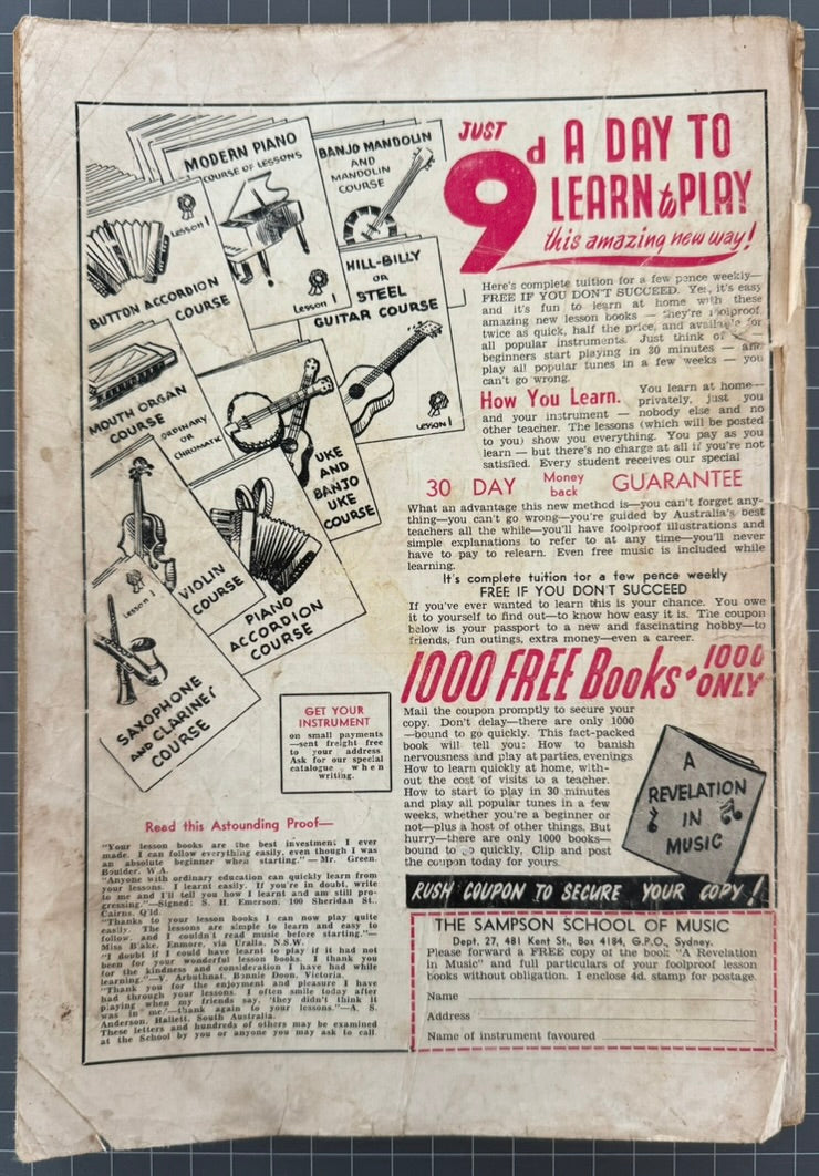 🔑 CENTURY THE 100 PAGE COMIC MONTHLY #15 [COLOUR COMICS] AUSTRALIAN DC 1957