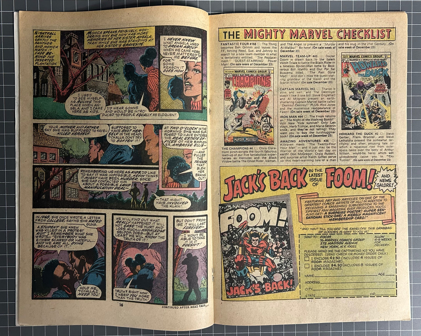 🔑 JUNGLE ACTION #20 [MARVEL COMICS] *BLACK PANTHER VS KU KLUX KLAN* 1976