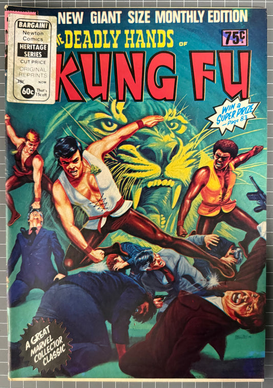 THE DEADLY HANDS OF KUNG FU #1 + POSTER [NEWTON COMICS] AUSTRALIAN 1975