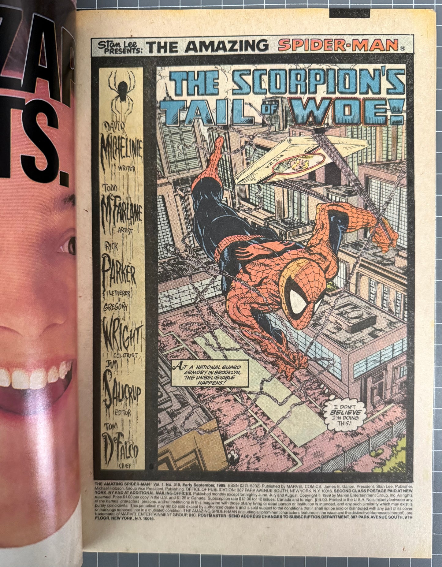 THE AMAZING SPIDER-MAN #319 [MARVEL COMICS] DIRECT 1989 VF