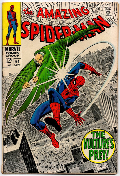 THE AMAZING SPIDER-MAN #64 (MARVEL) COMIC 1968 *JOHN ROMITA SR.* VG-