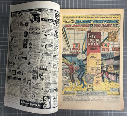 🔑 JUNGLE ACTION #20 [MARVEL COMICS] *BLACK PANTHER VS KU KLUX KLAN* 1976