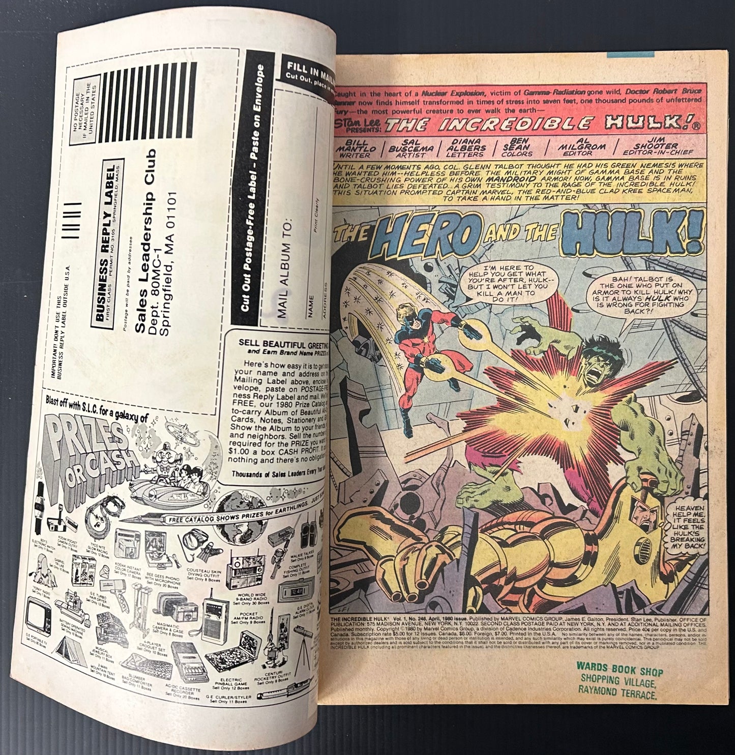 THE INCREDIBLE HULK #246 [MARVEL COMICS] NEWSSTAND 1980 FN-