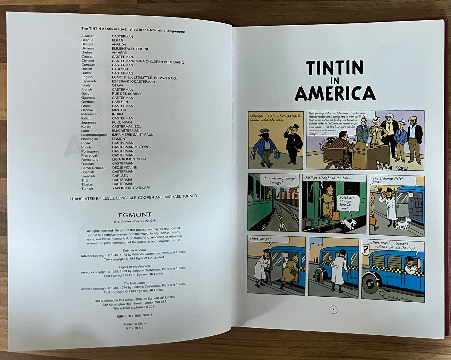 The Adventures of Tintin Volume 2, in America, Cigars of the Pharaoh, The Blue Lotus - Herge HC, Egmont