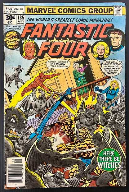 🔑 FANTASTIC FOUR #185 [MARVEL COMICS] *NICHOLAS SCRATCH DEBUT* 1977 VG/FN