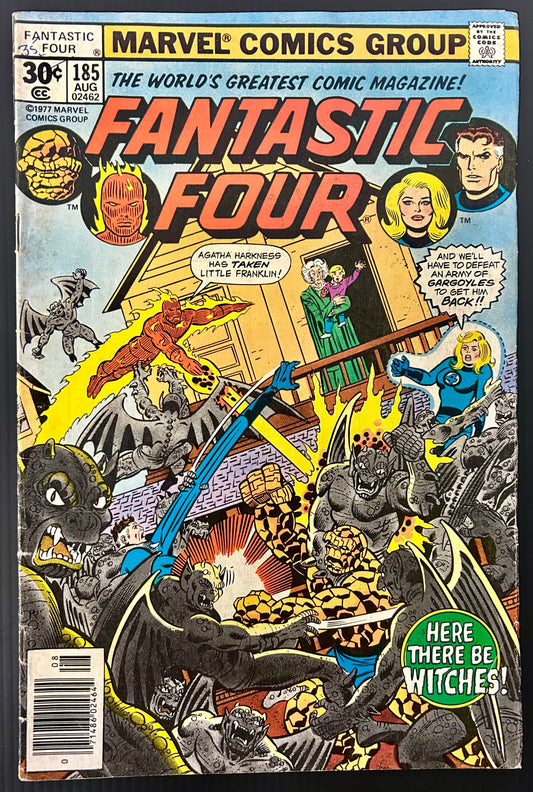 🔑 FANTASTIC FOUR #185 [MARVEL COMICS] *NICHOLAS SCRATCH DEBUT* 1977 VG/FN