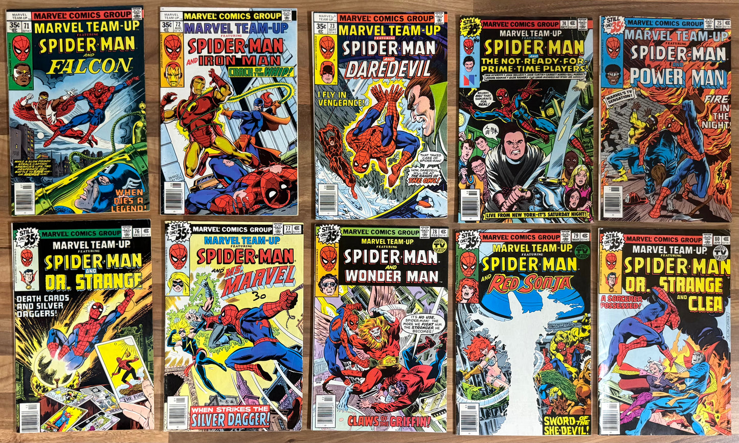 🔑 MARVEL TEAM-UP #1-150 + ANNUALS #1-7 COMPLETE SERIES 1972