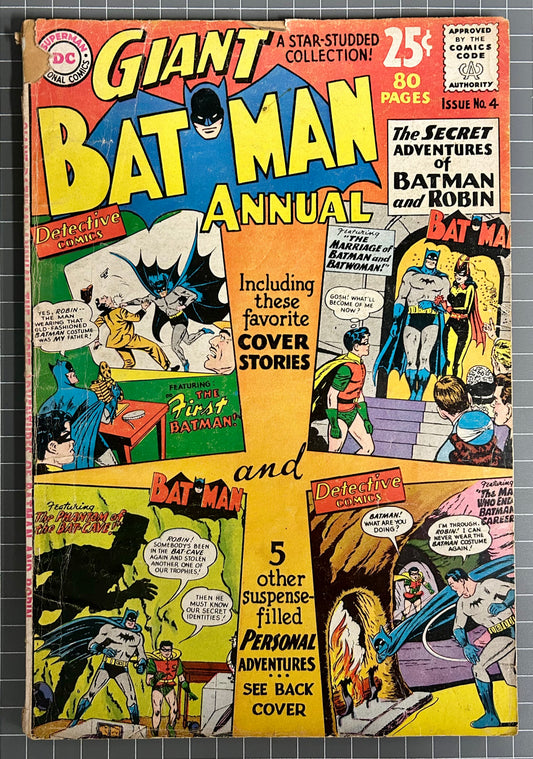 🔑 BATMAN ANNUAL #4 [DC COMICS] 1962 GD+