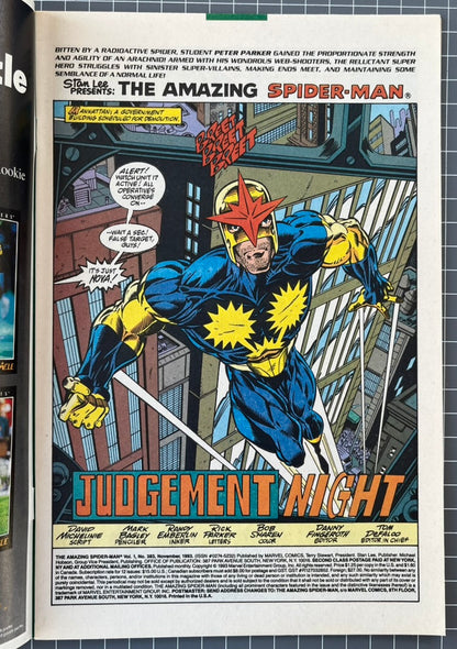 AMAZING SPIDER-MAN #383 [MARVEL COMICS] DIRECT *TRIAL BY JURY PART 1* 1993 NM