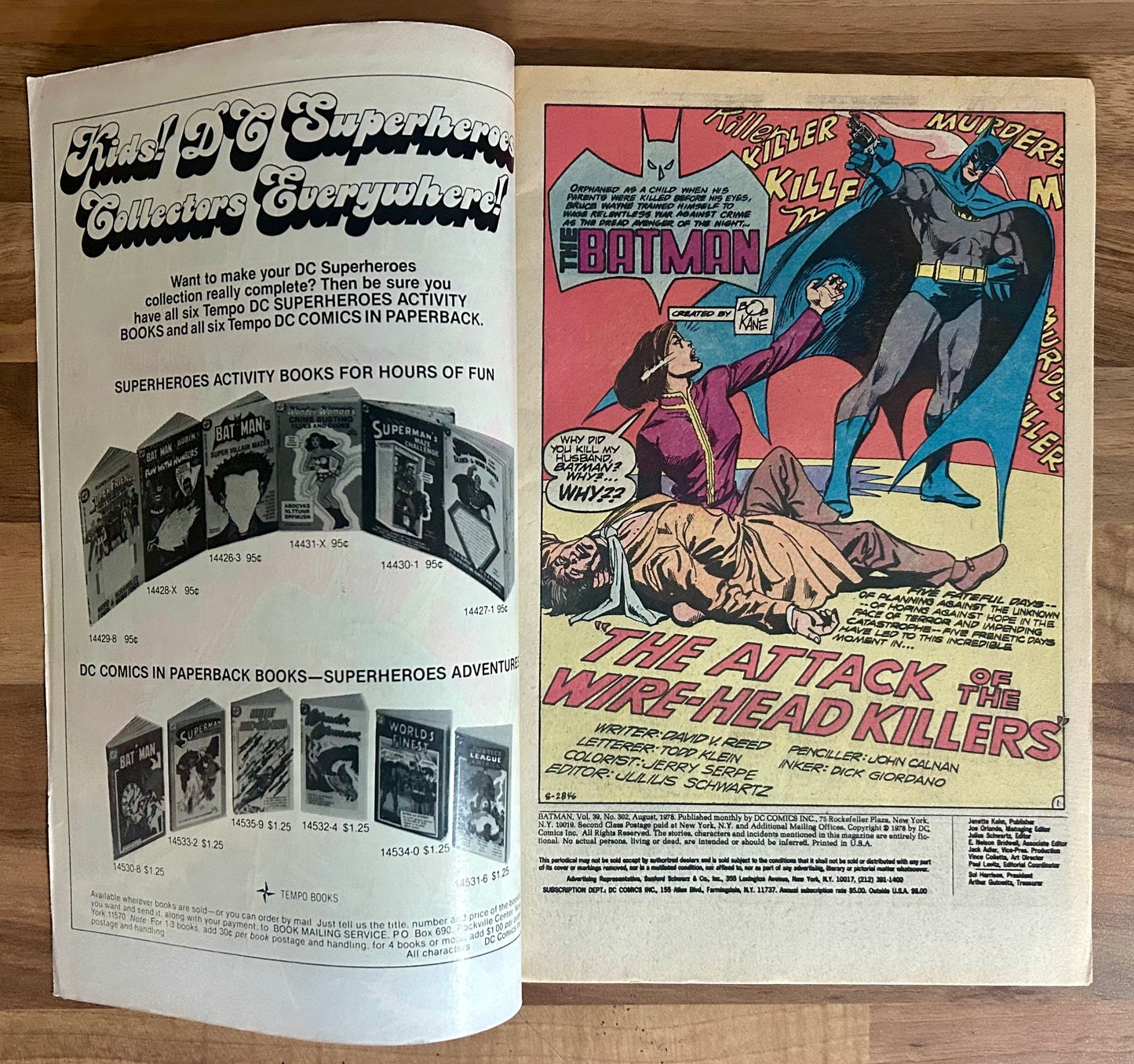BATMAN #302 [DC COMICS] NEWSSTAND 1978 FN+