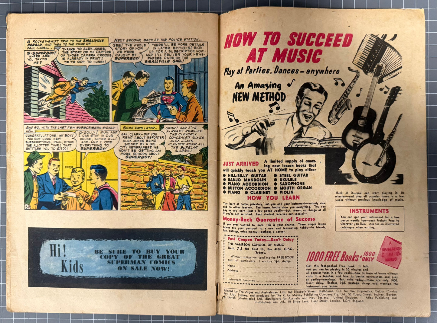 SUPERBOY #92 [COLOUR COMICS] AUSTRALIAN PRE-DECIMAL *SCARCE* 1956