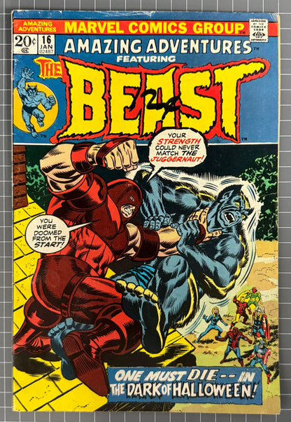 AMAZING ADVENTURES #16 [MARVEL COMICS] *BEAST* 1973 VG+