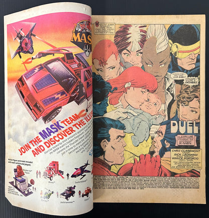 🔑 THE UNCANNY X-MEN #201 [MARVEL COMICS] *1ST APP. NATHAN SUMMERS AS A BABY* 1986 VG+