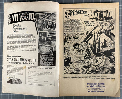 🔑 SUPERMAN AND BATMAN ALBUM #2 [COLOUR COMICS] AUSTRALIAN 1968