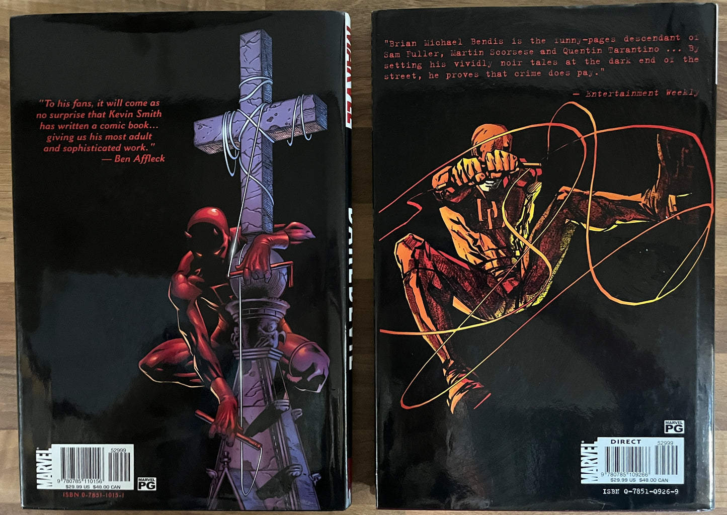 DAREDEVIL: The Man Without Fear Volumes 1 & 2, Bendis, Smith, 1st Print HC/DJ