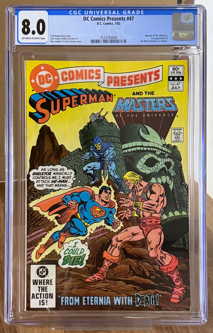 🔑 DC COMICS PRESENTS #47 CGC 8.0 [DC] *1ST MASTERS OF THE UNIVERSE* COMIC 1982