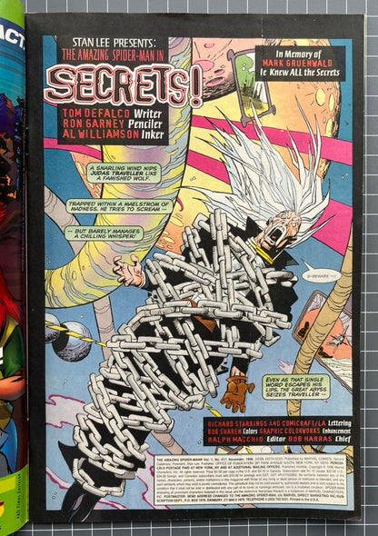 THE AMAZING SPIDER-MAN #417 [MARVEL COMICS] DIRECT 1996 VF