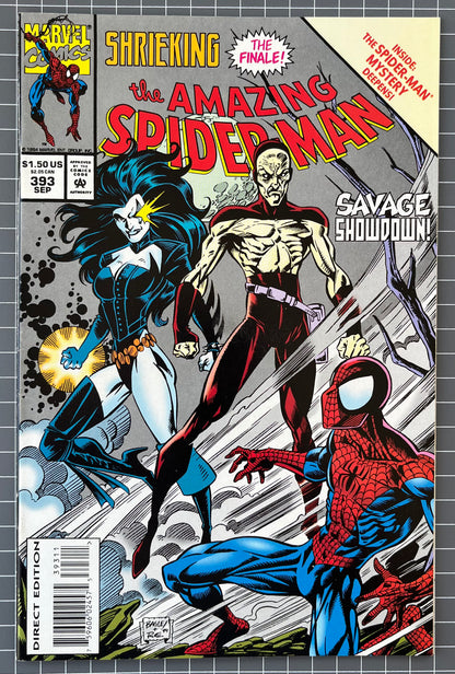 THE AMAZING SPIDER-MAN #393 [MARVEL COMICS] *SHRIEKING PART 4* 1994 VF+