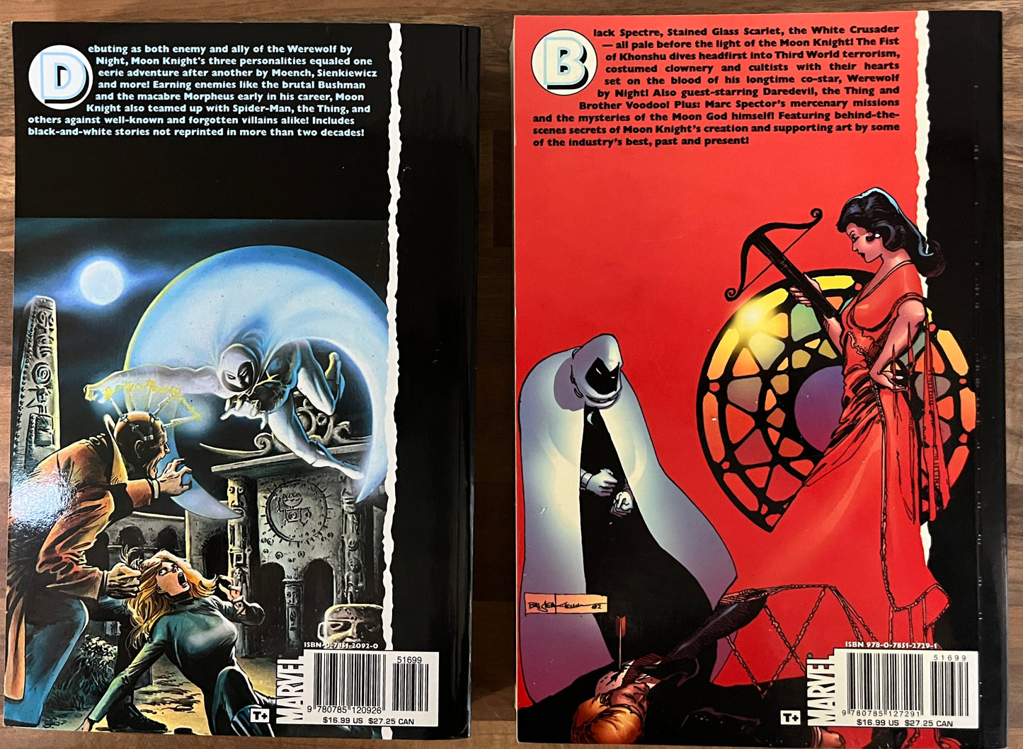 Essential Moon Knight Vol 1 + 2 TPB Set, Moench, Sienkiewicz, Marvel, 2006 2007 1st Pr