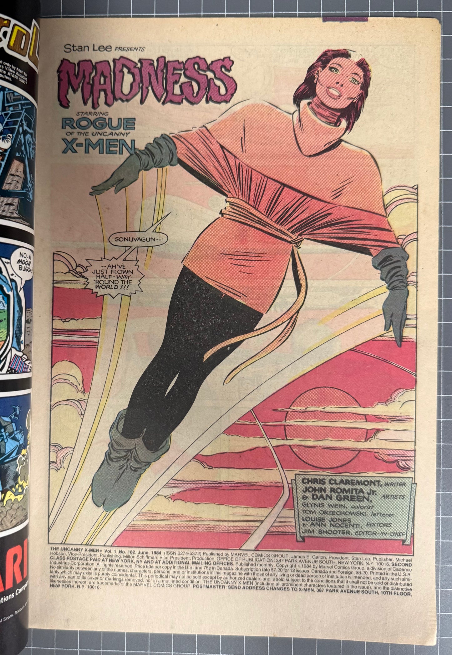 THE UNCANNY X-MEN #182 [MARVEL COMICS] NEWSSTAND 1984 FN/VF