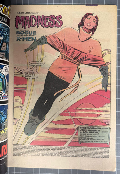 THE UNCANNY X-MEN #182 [MARVEL COMICS] NEWSSTAND 1984 FN/VF