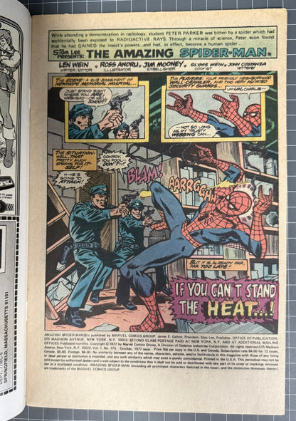 THE AMAZING SPIDER-MAN #173 [MARVEL COMICS] 1977 FN/VF