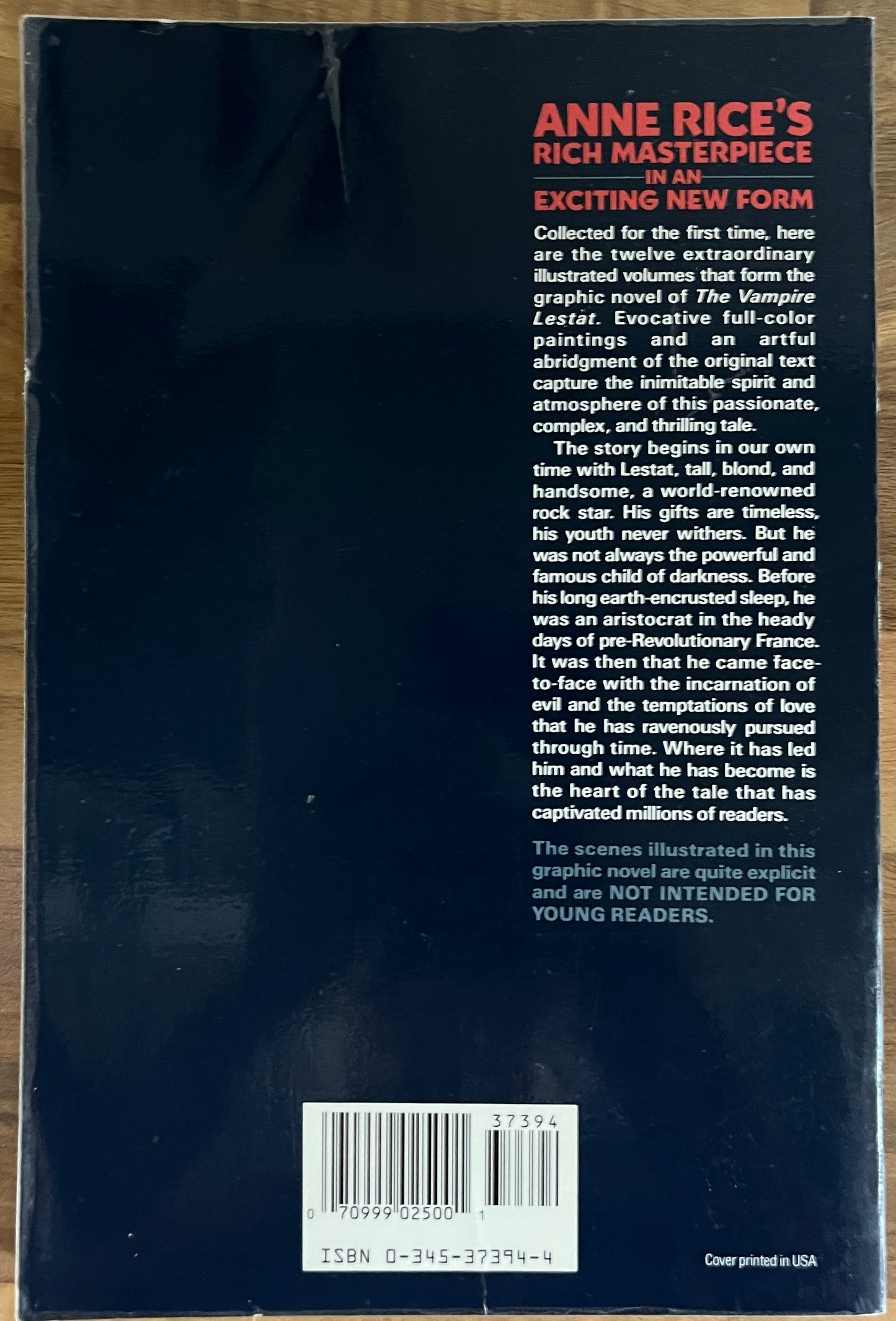Anne Rice's The Vampire Lestat, A Graphic Novel Adapted by Faye Perozich, Artist Daerick Gross