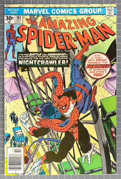 🔑 THE AMAZING SPIDER-MAN #161 [MARVEL COMICS] *1ST CAMEO JIGSAW* 1976 FN/VF