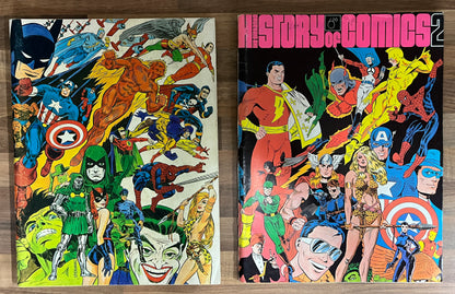1970's JIM STERANKO The History Of Comics VOLUME 1 and 2 Oversized Supergraphics