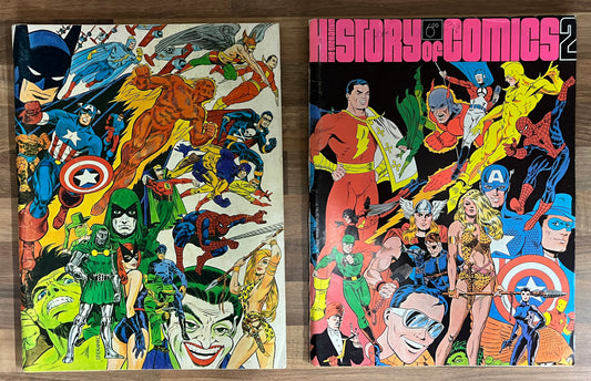 1970's JIM STERANKO The History Of Comics VOLUME 1 and 2 Oversized Supergraphics