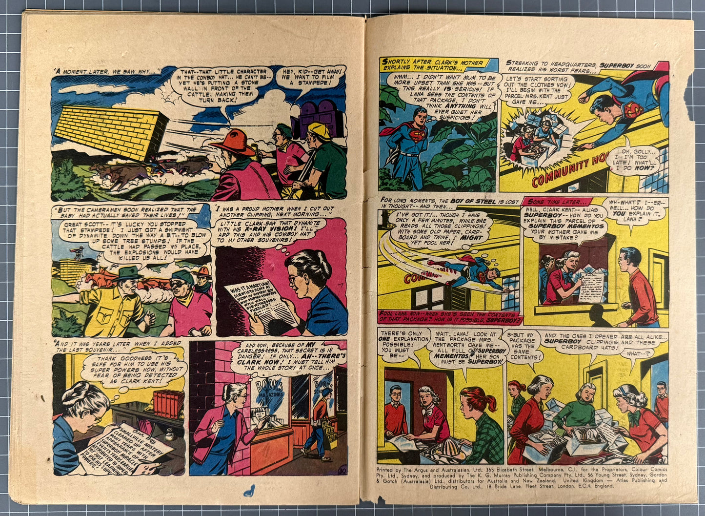 SUPERBOY #95 [COLOUR COMICS] AUSTRALIAN PRE-DECIMAL *SCARCE* 1957
