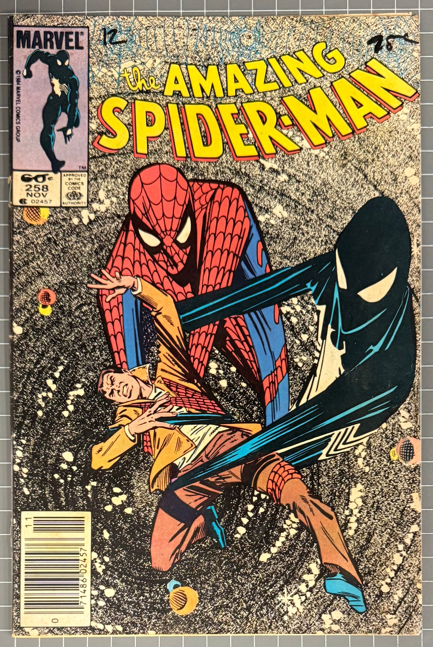 🔑 AMAZING SPIDER-MAN #258 [MARVEL COMICS] NEWSSTAND *NEW COSTUME* 1984 VG+