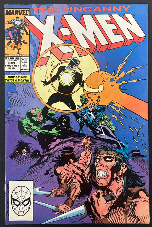 🔑 UNCANNY X-MEN #249 [MARVEL COMICS] DIRECT 1989 VF+