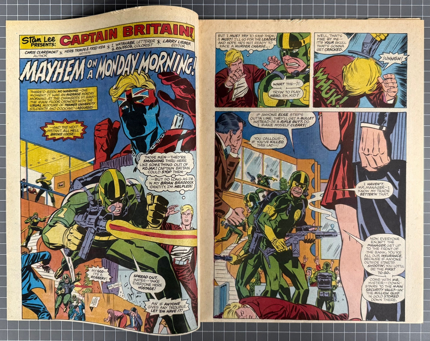CAPTAIN BRITAIN #3 [MARVEL UK] COMIC MAGAZINE *HERB TRIMPE* 1976 VF