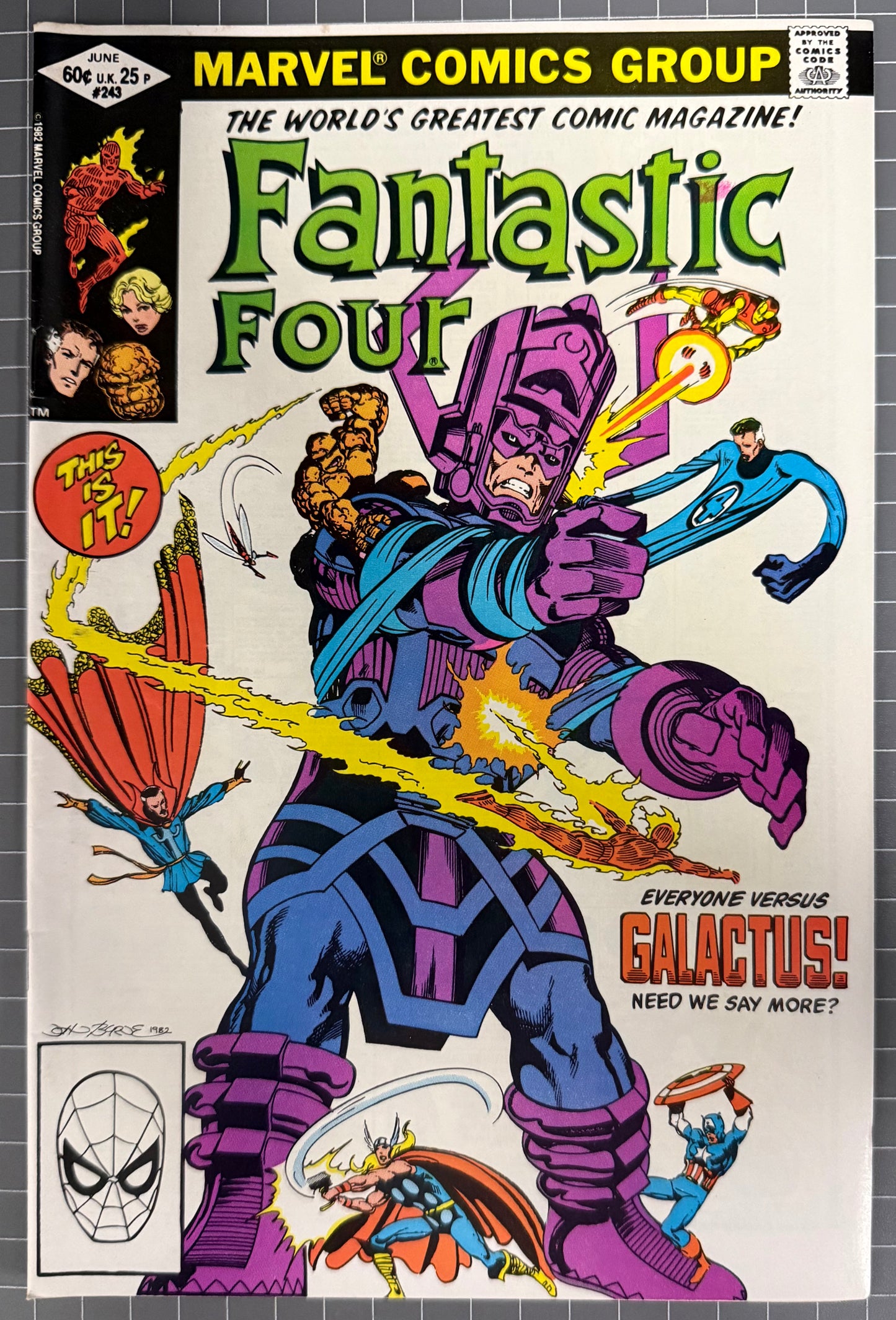 🔑 FANTASTIC FOUR #243 [MARVEL COMICS] DIRECT *JOHN BYRNE COVER* 1982 VF