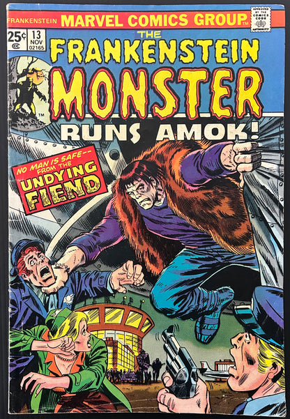 FRANKENSTEIN #13 [MARVEL COMICS] DIRECT 1975 VG