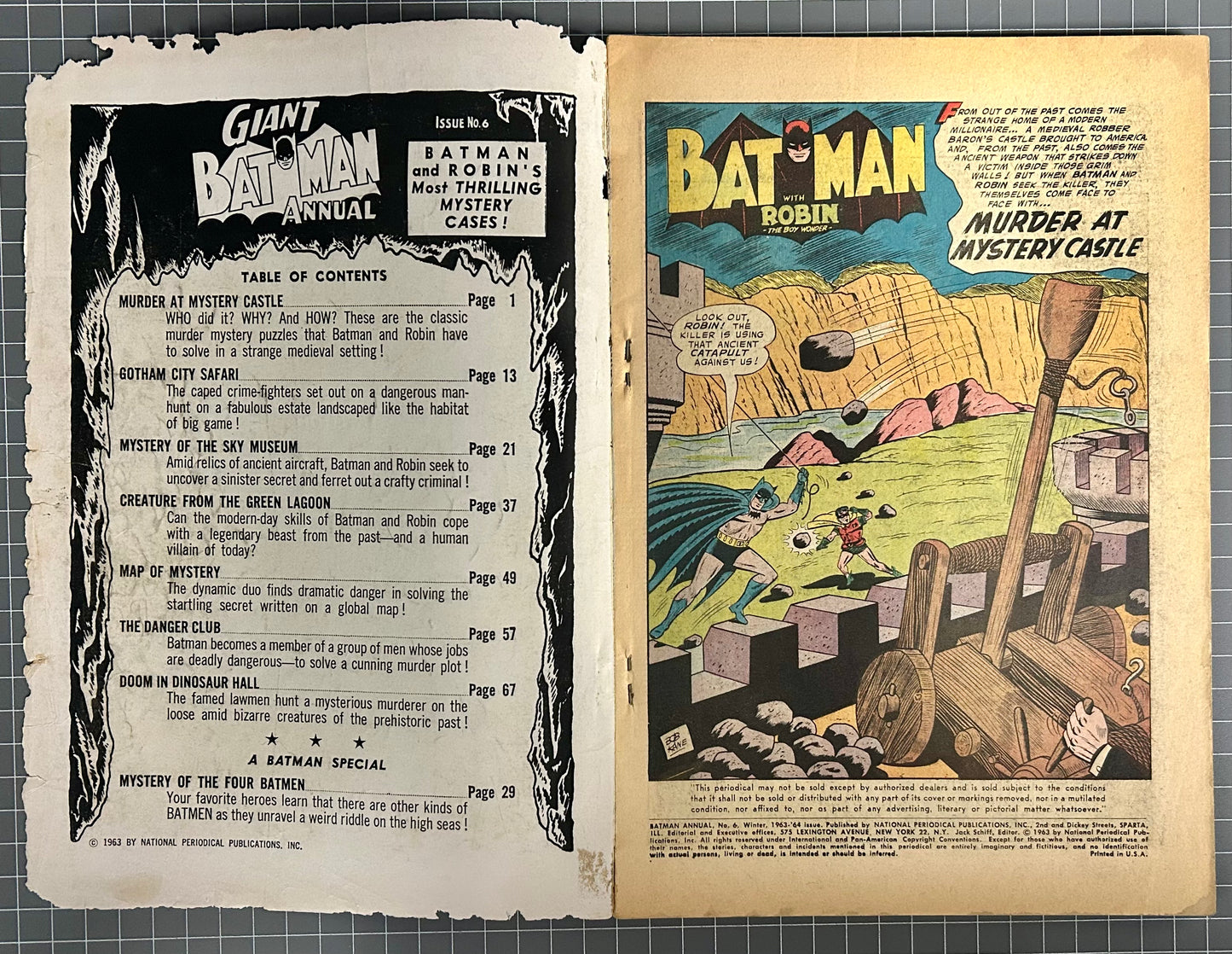 GIANT BATMAN ANNUAL #6 [DC COMICS] DIRECT 1963-1964 GD