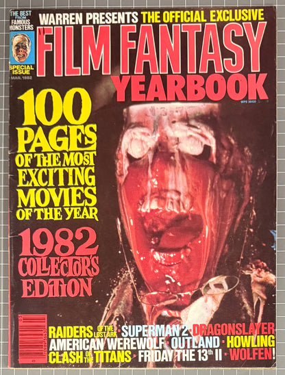 🔑 FILM FANTASY YEARBOOK [WARREN] HORROR MAGAZINE MARCH 1982 FN+