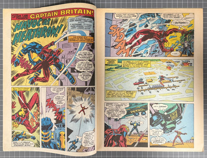 CAPTAIN BRITAIN #6 [MARVEL UK] COMIC MAGAZINE *HERB TRIMPE* 1976 NM-